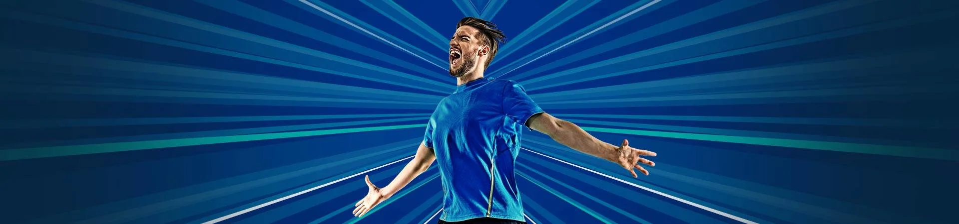 BetUK publisher artwork featuring a football player